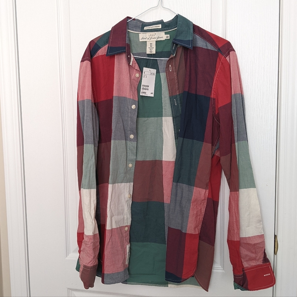 NWT H&M Casual Color Block Shirt
